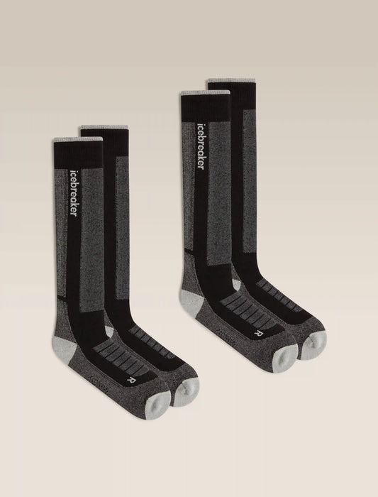 Men's Merino Blend Ski+ Medium Over The Calf 2 Pack Socks