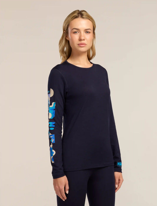 Women's Merino 200 Oasis Long Sleeve Crewe Ikon Pass